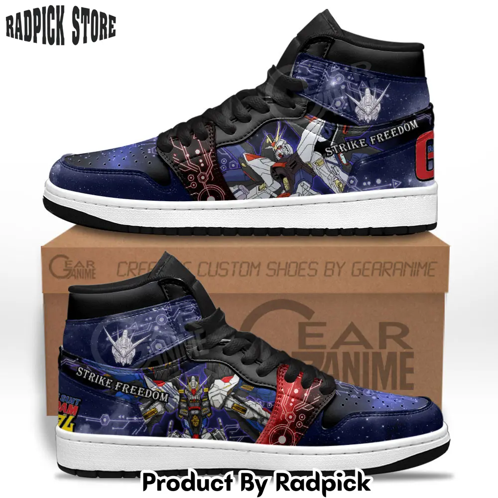 Zgmfx20a strike freedom gundam air jordan high top sneakers anime mv14  rp0401866